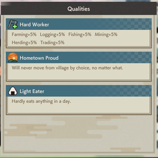 Villager Stats